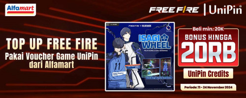 Top Up Free Fire Pakai Voucher Game UniPin, CASHBACK hingga 20.000 UniPin Credits!